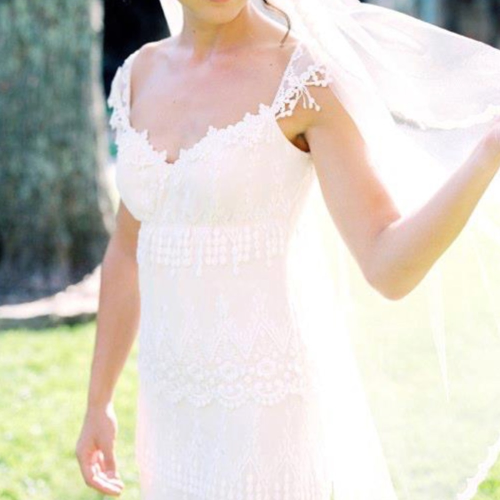 Claire Pettibone 'Kristene' Wedding Dress Size 8 Like New